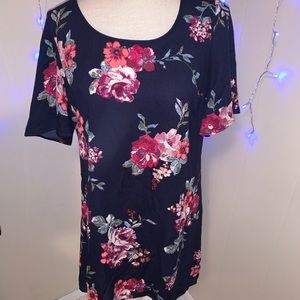 Navy floral dress